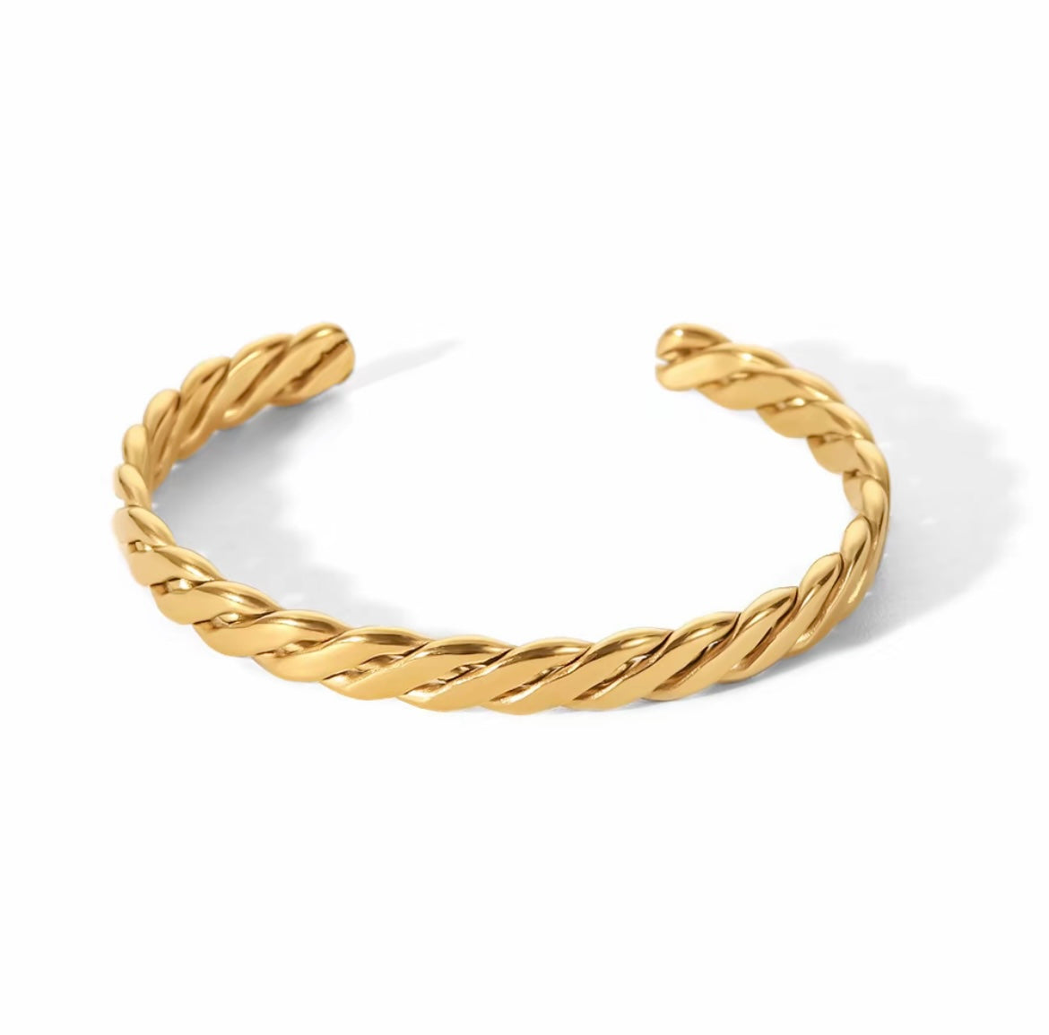 Twisted adjustable bangle